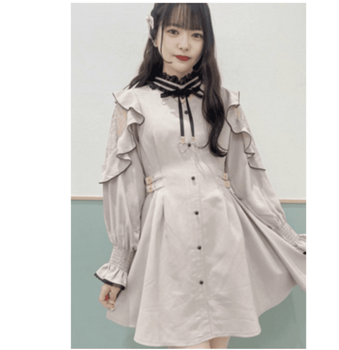 量産型/参戦服/推し活 ファンシーレースミニワンピース