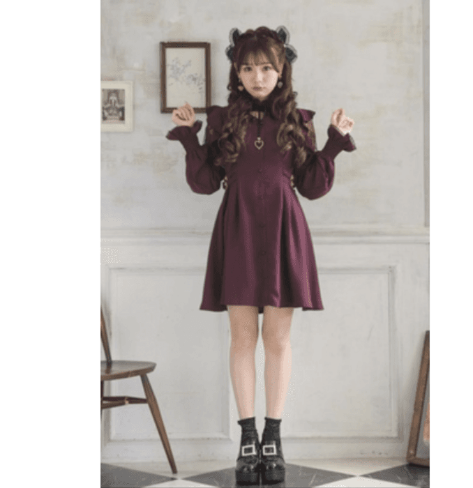 量産型/参戦服/推し活 ファンシーレースミニワンピース