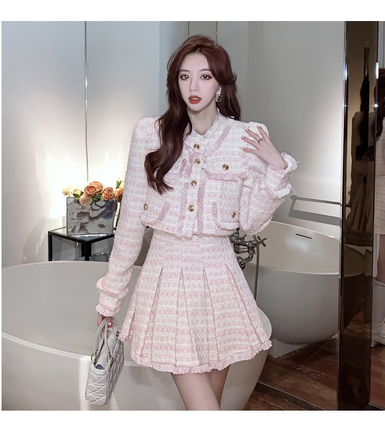 量産型 ツイード調フリルセットアップ