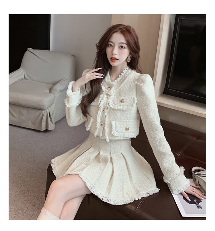 量産型 ツイード調フリルセットアップ