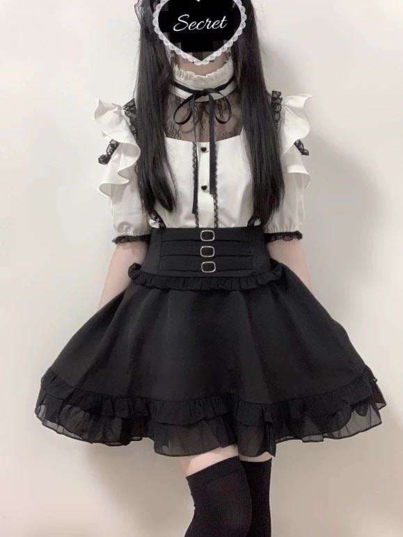 量産型/参戦服/推し活 メイド風なゴシックワンピース