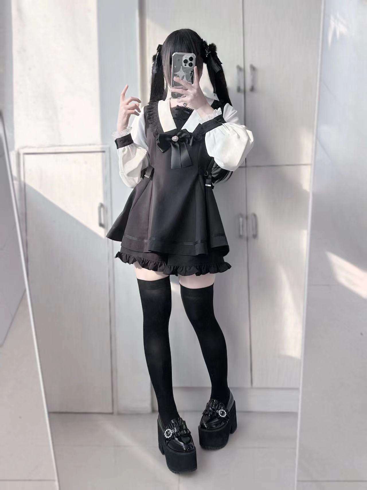 量産型/参戦服/推し活 モダン風ゴシックワンピース