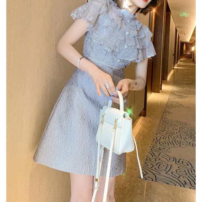 量産型/参戦服/推し活 レースミニワンピース