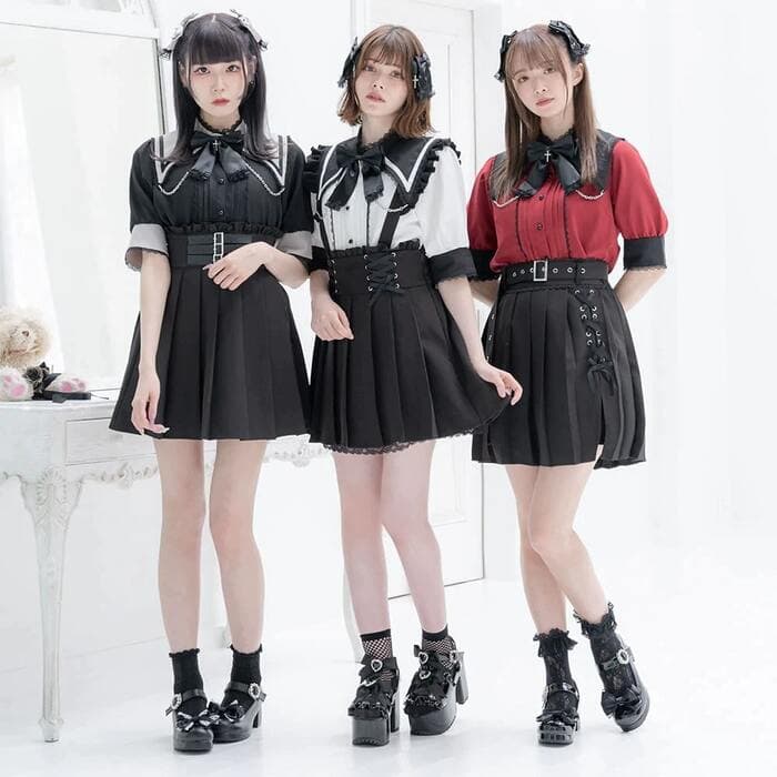 量産型/参戦服/推し活 編み上げワンピース