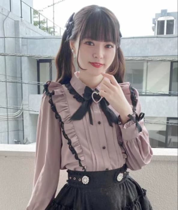 量産型/参戦服/推し活 フリルパステルブラウス