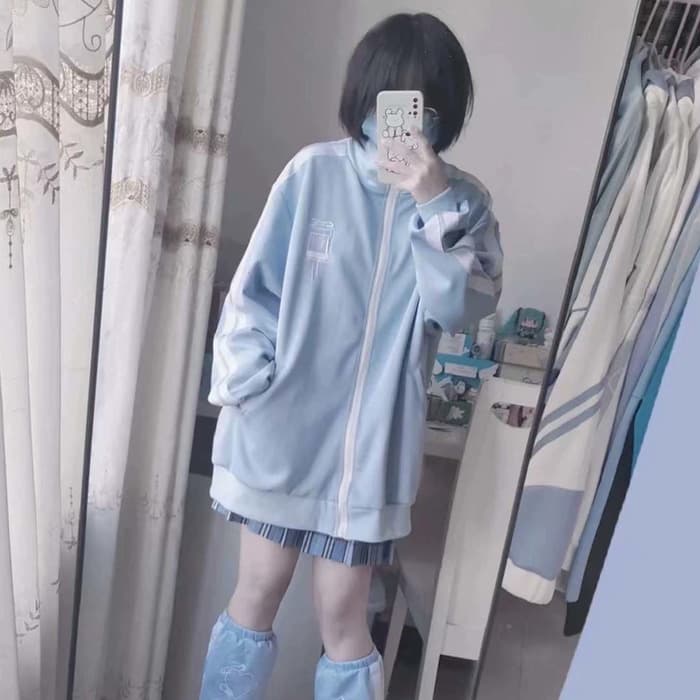 量産型/参戦服/推し活 パステルジップアップパーカー