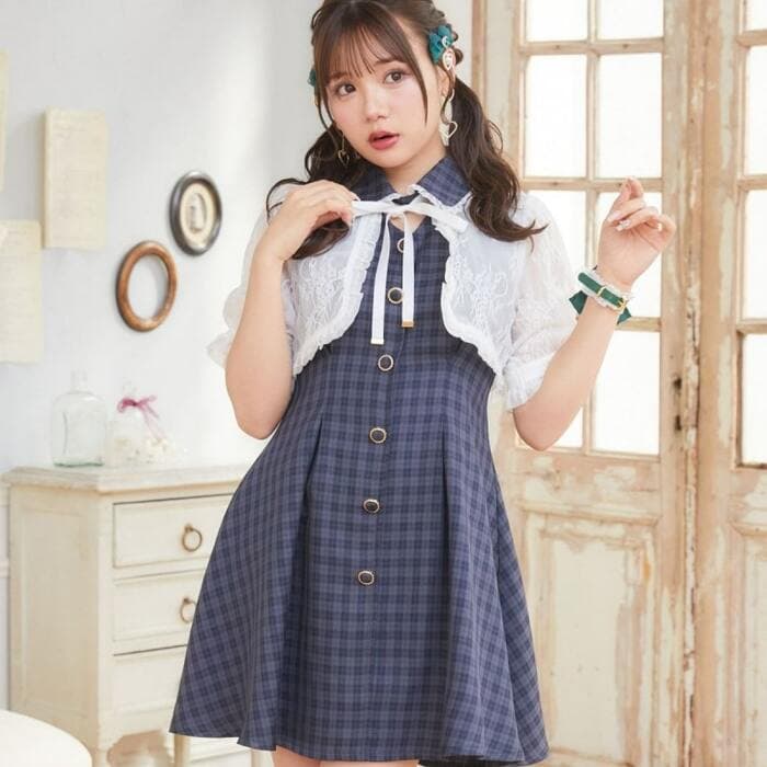 量産型/参戦服/推し活 レースボレロワンピース