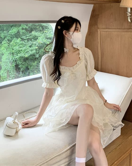 量産型/参戦服/推し活 チュールスカートワンピース