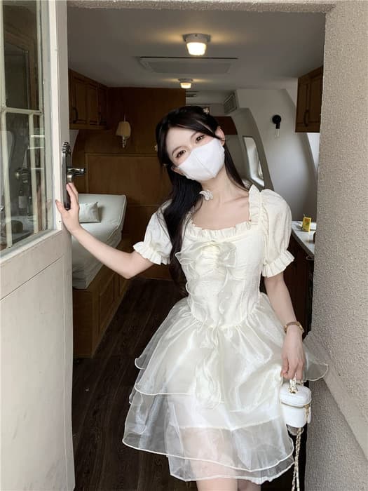 量産型/参戦服/推し活 チュールスカートワンピース