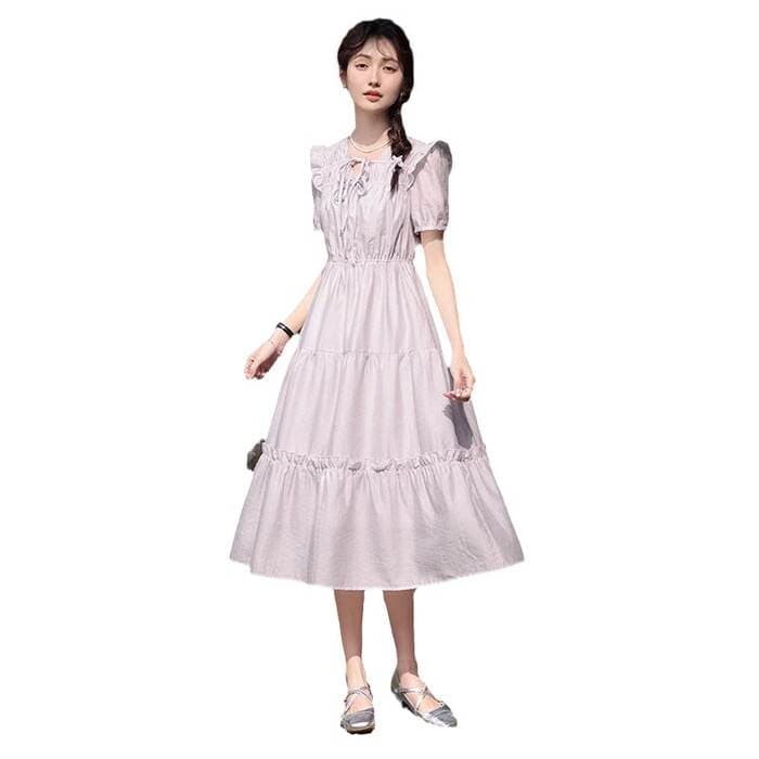 量産型/参戦服/推し活 フリルロングワンピース