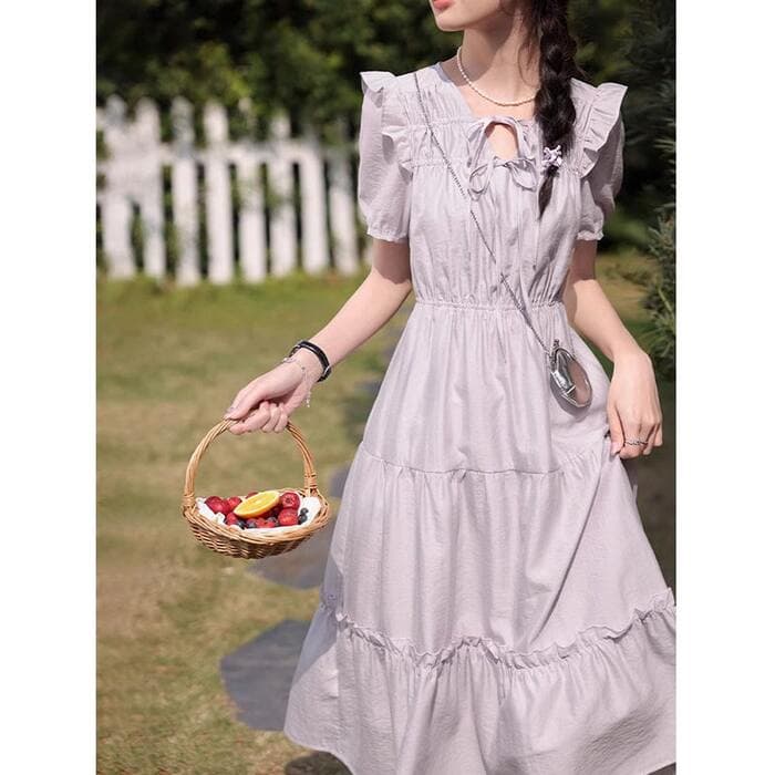 量産型/参戦服/推し活 フリルロングワンピース