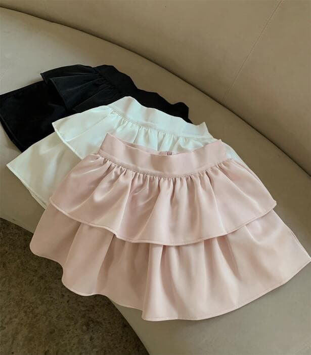 量産型/参戦服/推し活 スカート フリルのショート丈スカート