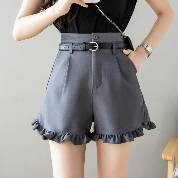 量産型/参戦服/推し活 ズボン フリル付きショートパンツ