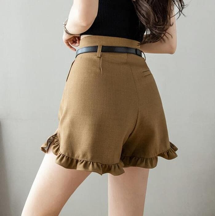 量産型/参戦服/推し活 ズボン フリル付きショートパンツ