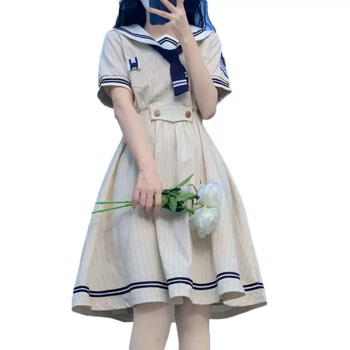 量産型/参戦服/推し活 きゅんとときめく制服風!夏ワンピース