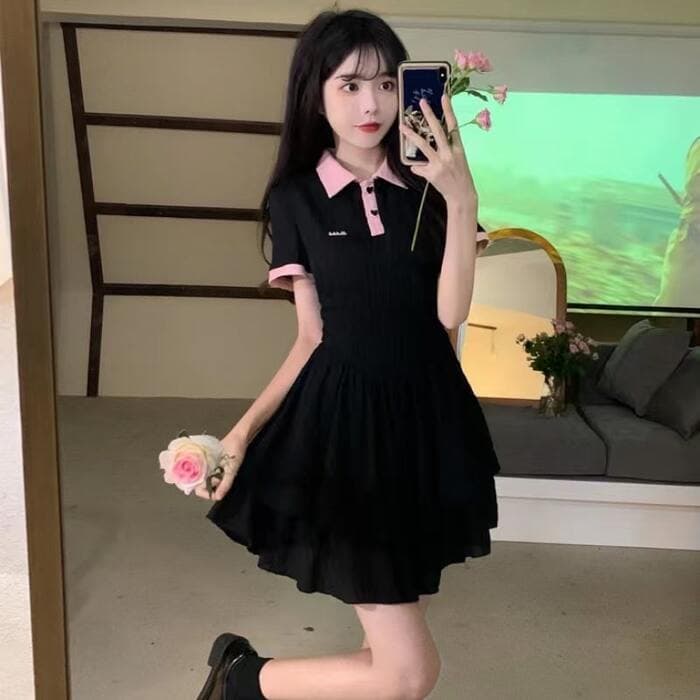 量産型/参戦服/推し活 女子に贈る、黒猫みたいな高級感あふれるワンピース!