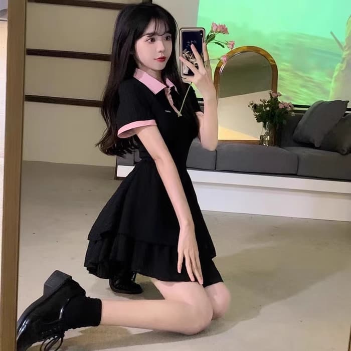 量産型/参戦服/推し活 女子に贈る、黒猫みたいな高級感あふれるワンピース!