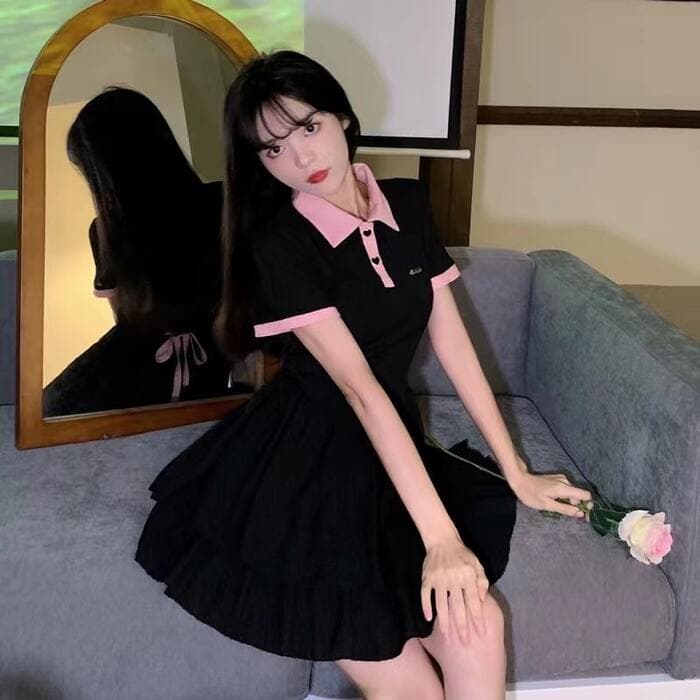 量産型/参戦服/推し活 女子に贈る、黒猫みたいな高級感あふれるワンピース!