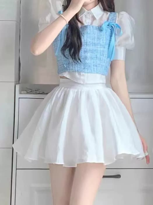 量産型/参戦服/推し活 アイドルみたい!女子のための甘辛スリーピースセットアップ