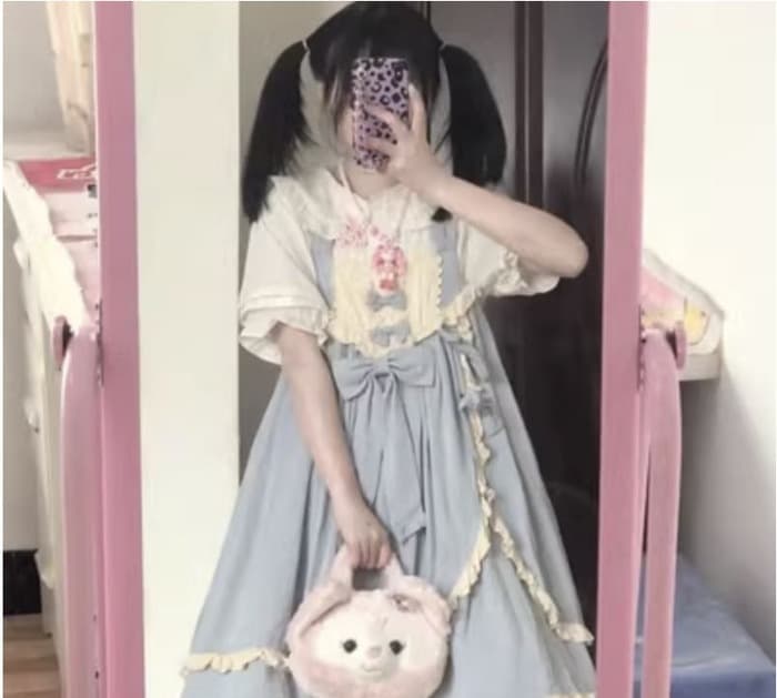 量産型/参戦服/推し活 ふわふわキュートな!あどけなさを感じるセットアップ