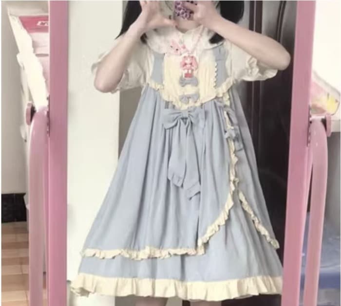 量産型/参戦服/推し活 ふわふわキュートな!あどけなさを感じるセットアップ