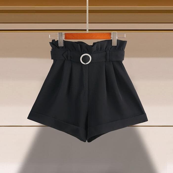 量産型/参戦服/推し活 ズボン Aラインワイドショートパンツ