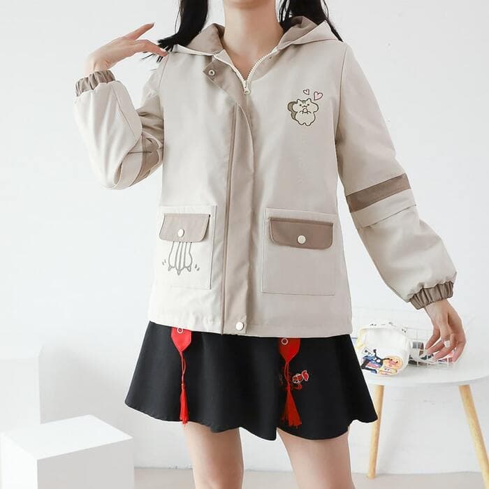 量産型/参戦服/推し活 アウター 森ガール風フード付きコート