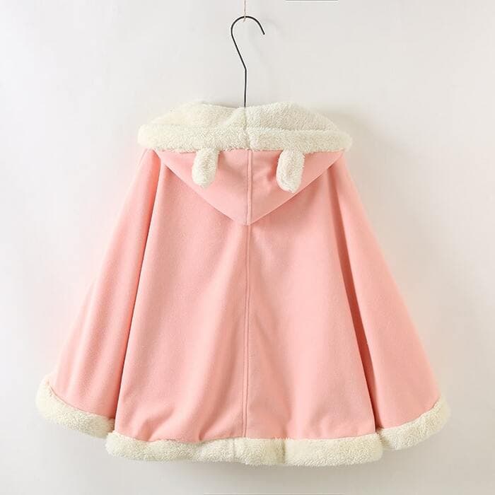 量産型/参戦服/推し活 ラビットファーポンチョコート