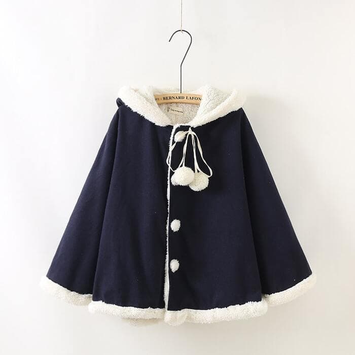 量産型/参戦服/推し活 ラビットファーポンチョコート
