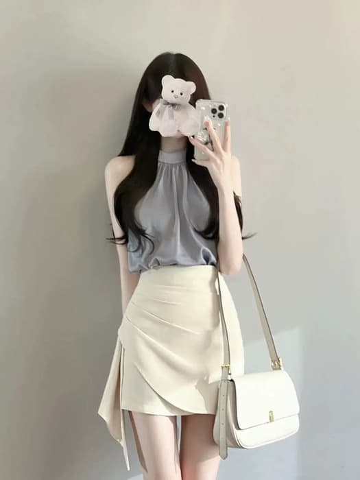 量産型/参戦服/推し活 セクシーに引き締めるツーピースセットアップ