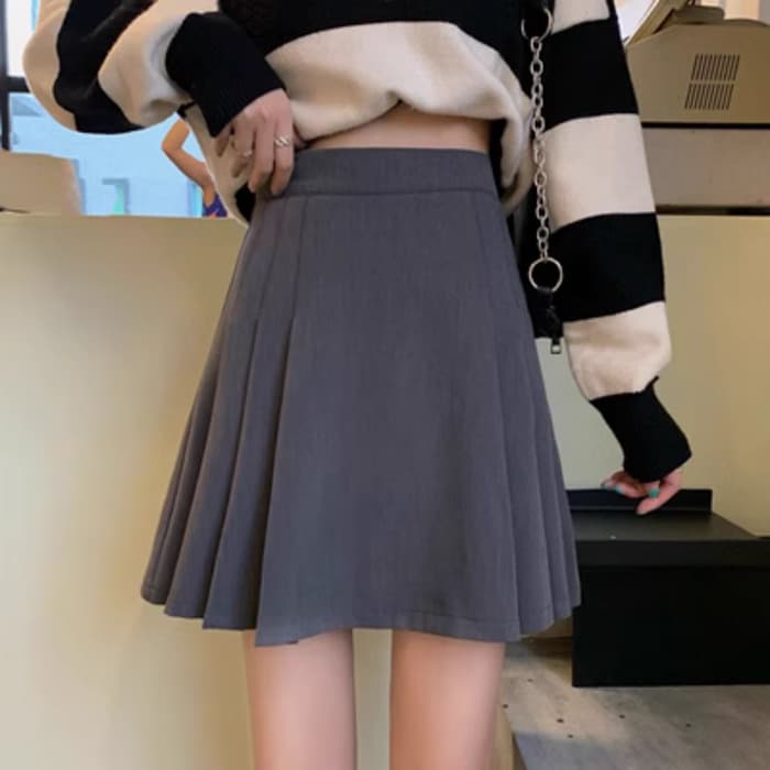 量産型/参戦服/推し活 シンプルかわいい!黒プリーツスカート!