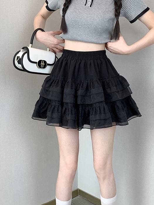 量産型/参戦服/推し活 メッシュ白スカート