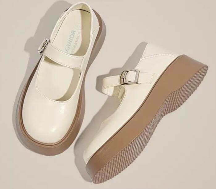量産型/参戦服/推し活 シンプルキュートなつるっとシューズ◎女子向け 靴