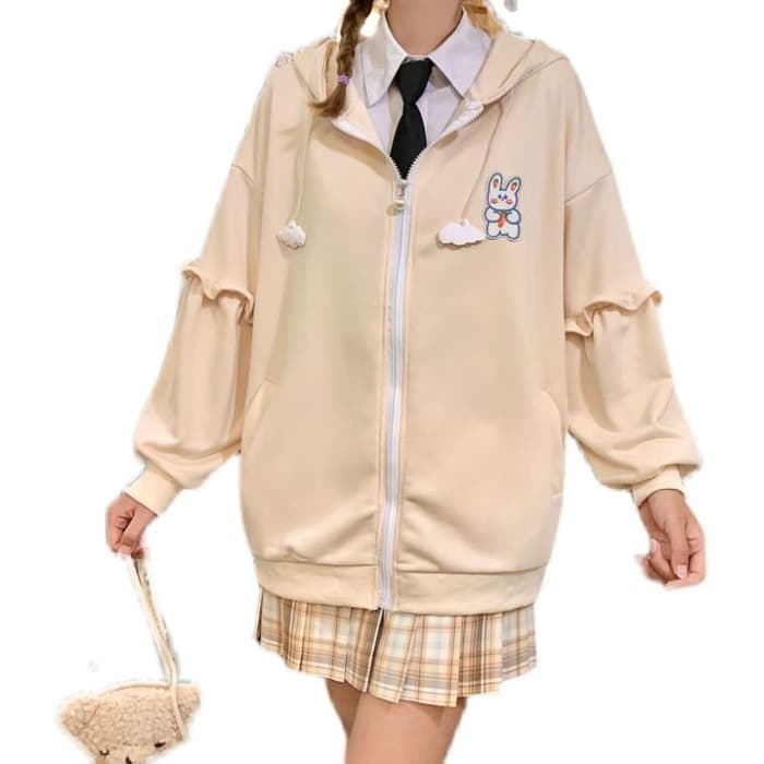 量産型/参戦服/推し活 うさぎセーター風パーカー