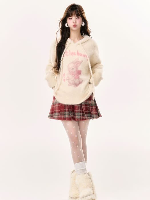 量産型/参戦服/推し活 うさぎのアップリケがかわいい♡パーカー