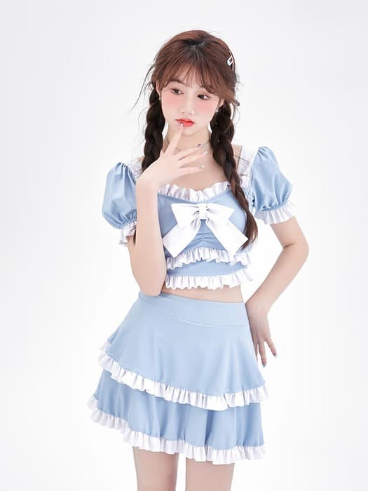 量産型/参戦服/推し活 メイド風♡女子っぽ惹かれる水着 水着