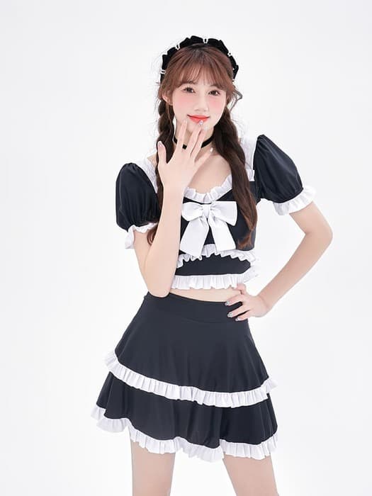 量産型/参戦服/推し活 メイド風♡女子っぽ惹かれる水着 水着