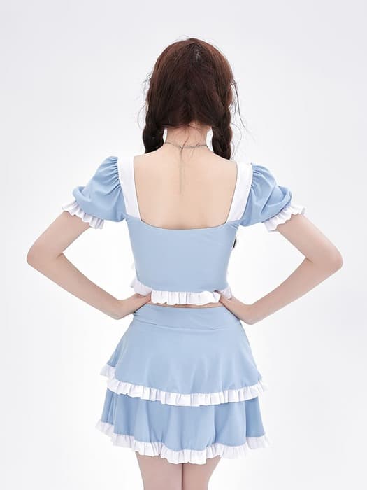 量産型/参戦服/推し活 メイド風♡女子っぽ惹かれる水着 水着