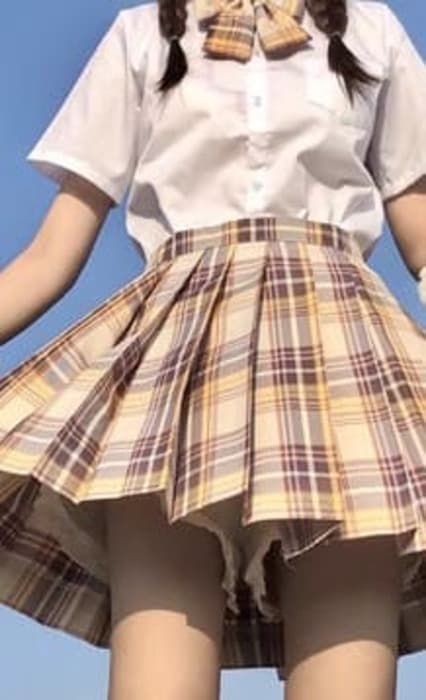 量産型/参戦服/推し活 淡い色味がたまらない♡カレッジスタイルプリーツスカート