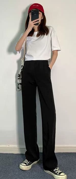 量産型/参戦服/推し活 自分らしく着こなせる!ワイドパンツ ズボン
