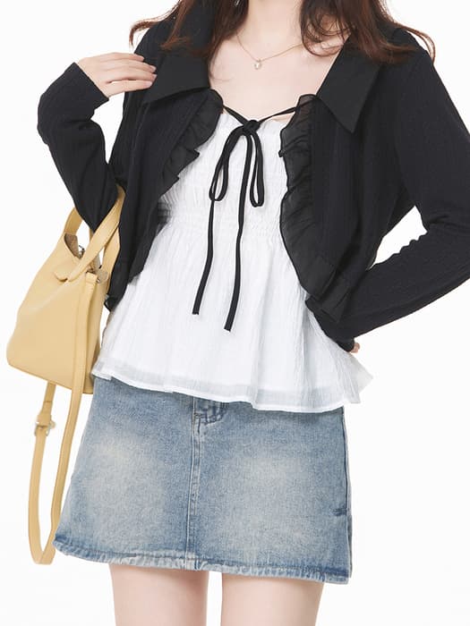 量産型/参戦服/推し活 ショートカーディガン♡薄手のスタイル! アウター