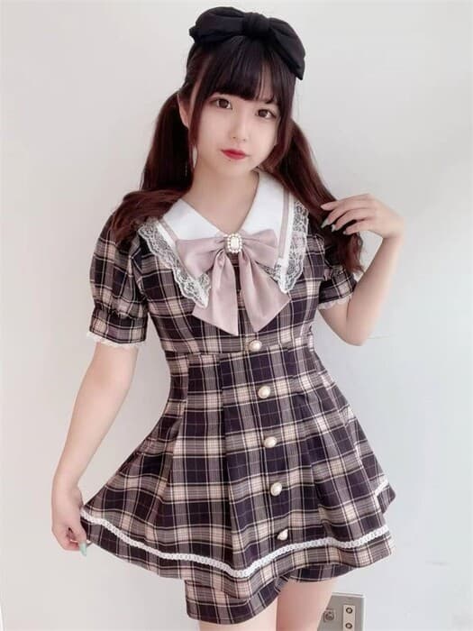 量産型/参戦服/推し活 襟付き制服風ワンピースセットアップ