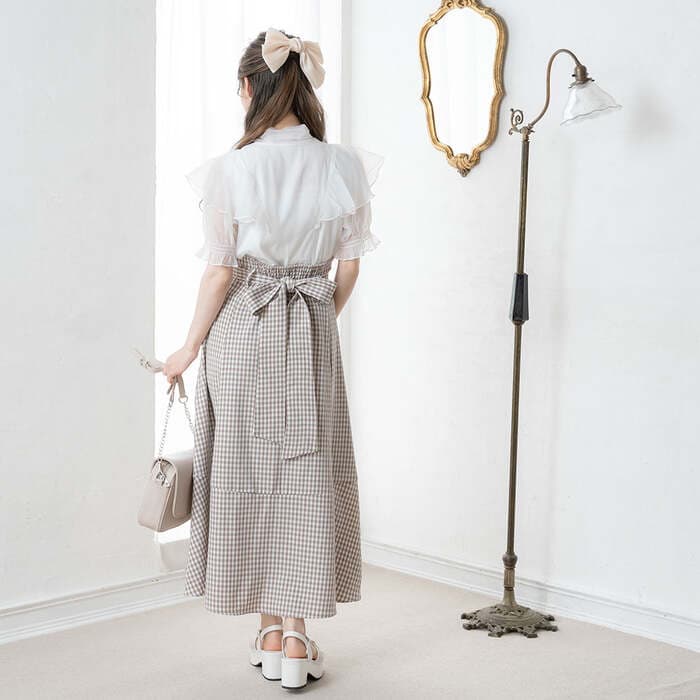 量産型/参戦服/推し活 チュールレースブラウス