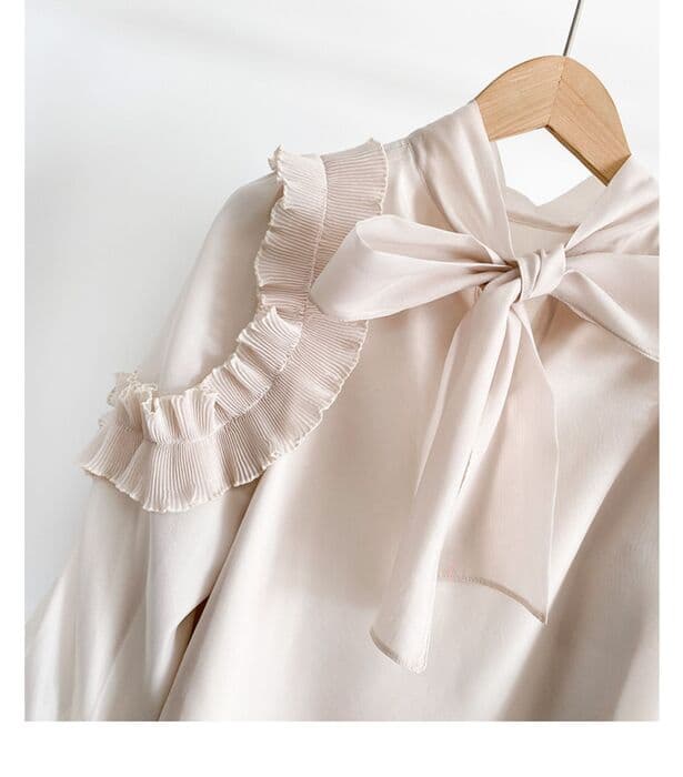 量産型/参戦服/推し活 フリル袖シフォンブラウス