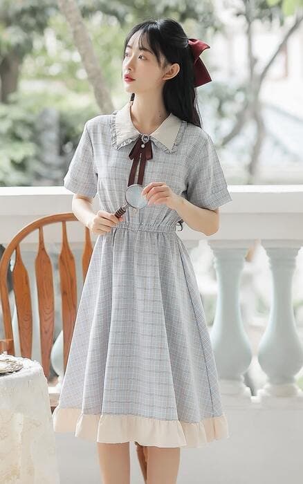 量産型/参戦服/推し活 チェックガーリーワンピース