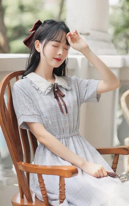 量産型/参戦服/推し活 チェックガーリーワンピース