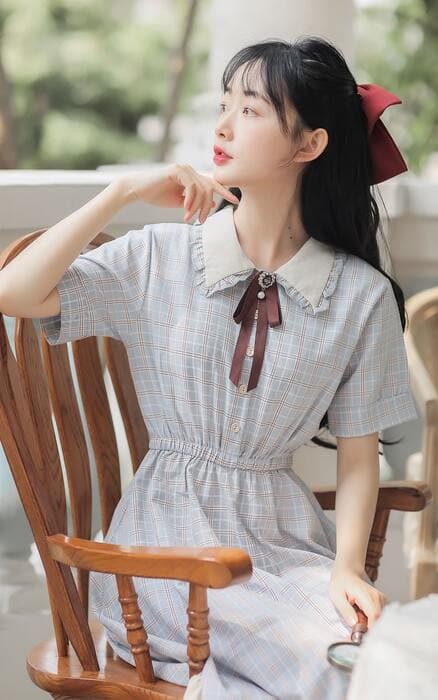 量産型/参戦服/推し活 チェックガーリーワンピース