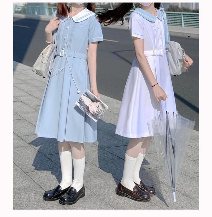 量産型/参戦服/推し活 シンプルベルトワンピース