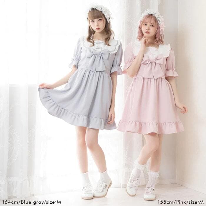 量産型/参戦服/推し活 耳付きフリルワンピース