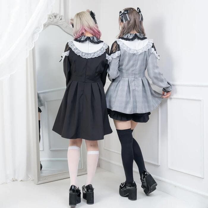 量産型/参戦服/推し活 レースミニワンピース